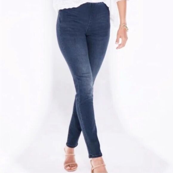 Soft Surroundings Pull On High Rise Skinny Denim Jeans Size XS Petites - Picture 1 of 9